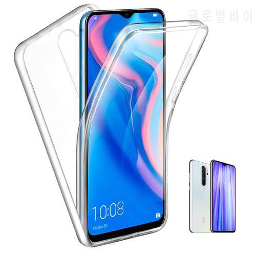360 Full Body Case for Xiaomi Redmi Note 8 Pro 10 9 9T 9AT 8T 7 7A 9A 6 6A Mi 11 Lite A3 Double Sided Silicone TPU Transparent