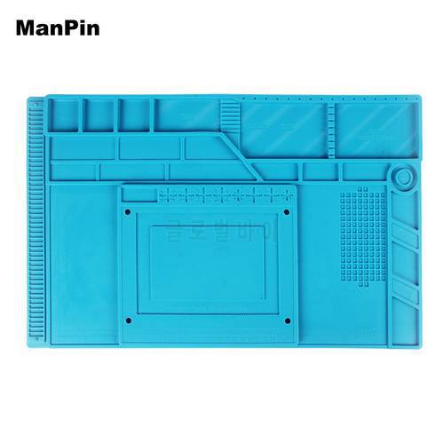 S180 ESD Heat Insulation Working Mat Magnetic BGA Insulator Soldering Silicone Table Pad Electronics Phone Computer Repair Tool