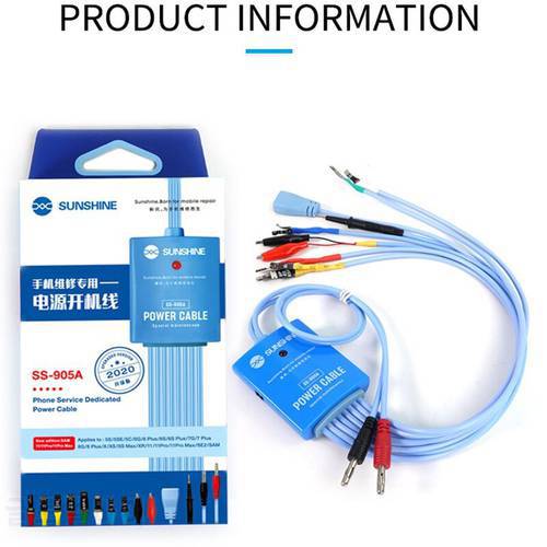 SS-905A SS-908B Sunshin Battery Power supply boot activation test line for iphone 11Pro max xs x 8 7 6s motherboard repair cable