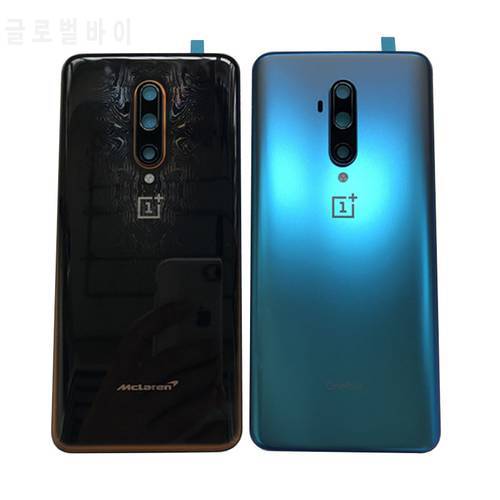 For OnePlus 7T Pro Original Battery Cover Rear Glass Door Housing Replacement McLaren Battery Cover Back Glass Case +Camera Lens