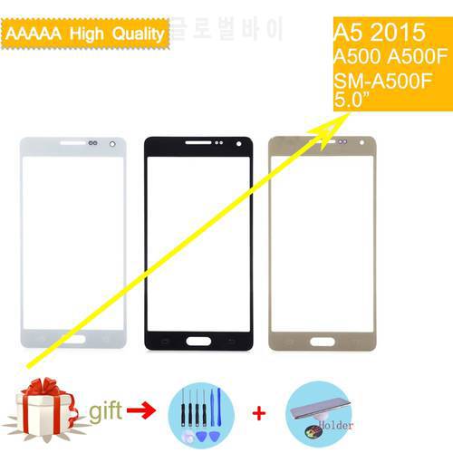 TouchScreen For Samsung Galaxy A5 2015 A500 A5000 SM-A500F A500F A500H Touch Screen Front Panel Glass Lens Front Outer LCD