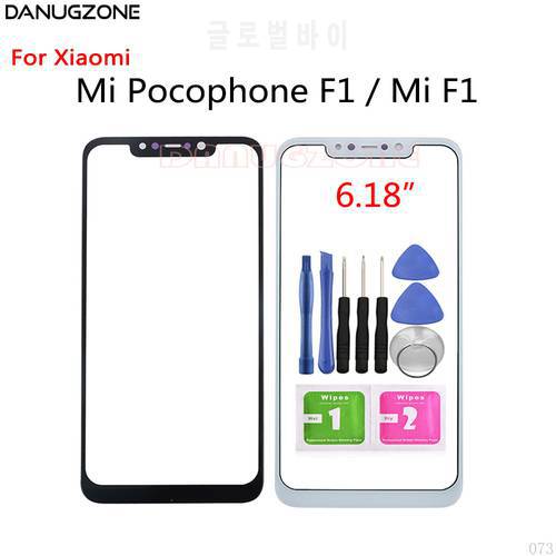 Touch Screen Front Glass Lens For Xiaomi Mi F1 / Mi Pocophone F1 LCD Display Front Glass Lens Panel