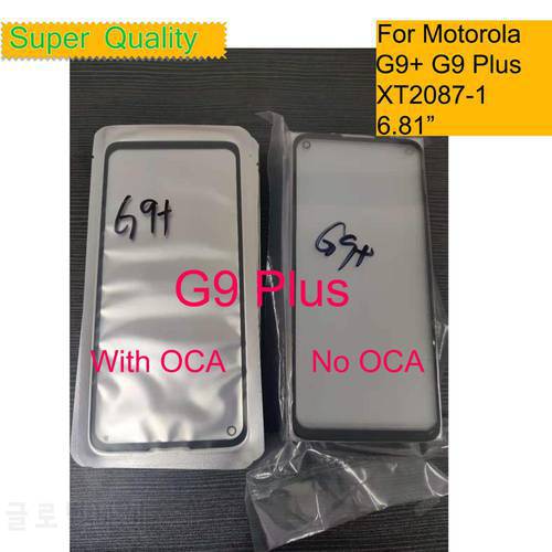 10Pcs/Lot For Motorola Moto G9 Plus XT2087-1 Touch Screen Panel With OCA Front Outer Glass Lens For Moto G9 Plus LCD Glass