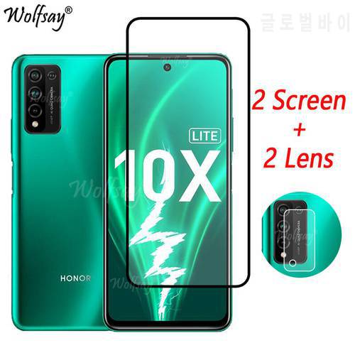 Full Cover Tempered Glass For Honor 10X Lite Screen Protector For Honor 10X Lite Camera Glass For Honor 10X Lite Glass 6.67 inch