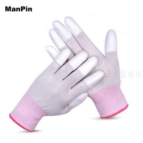 Carbon Fiber Gloves PU Insulation Coating Finger Protective Anti Static Electronic Hand Working Mobile Phone Tablets Repair Tool