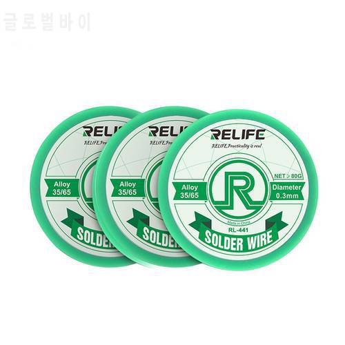 RELIFE RL-441 Solder Wire 0.3 / 0.4 / 0.5 / 0.6mm 55G Medium Temperature Activity, Low Melting Point, Easy Soldering Tin