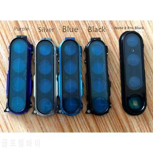 Original For Xiaomi Redmi Note 8 Note 8 pro Back Rear Camera Lens Glass Cover With Frame Holder Replacement Parts
