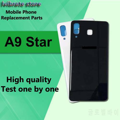 100%New Glass Battery Back Rear Cover Door Housing For Samsung galaxy A9 Star Battery Cover A9Star SM-G8850 back shell repair