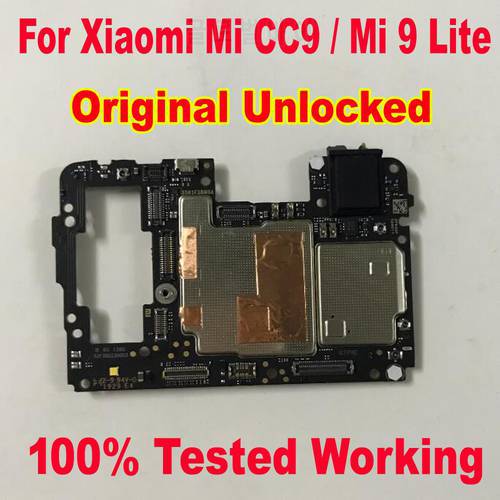 100% Original Working Mainboard Motherboard For Xiaomi CC9 MiCC9 Mi 9 Lite Global MIUI ROM Circuits Card Fee Plate Flex Cable