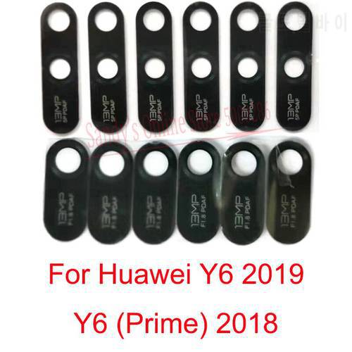 20 Pieces Top Quality Rear Back Camera Glass Lens For Huawei Y6 ( Prime ) 2018 / Y6 2019 Big Back Camera Lens Glass Cover Part