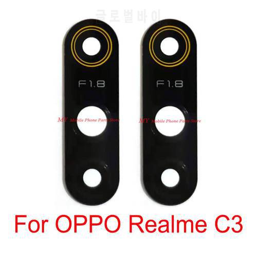 1~50 Pieces Rear Camera Back Lens Cover For OPPO Realme C3 Back Camera Lens Glass Replacement Parts With Sticker Glue Tape