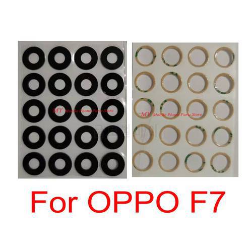 1~50 Pieces Cell Phone Rear Camera Glass Lens For OPPO F7 Back Camera Lens Glass Replacement Parts With Sticker Glue Tape