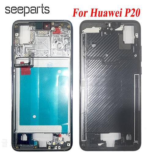For Huawei P20 Pro Middle Frame Front Bezel Frame Faceplate Housing P20 Lite Middle Frame Replacement Parts