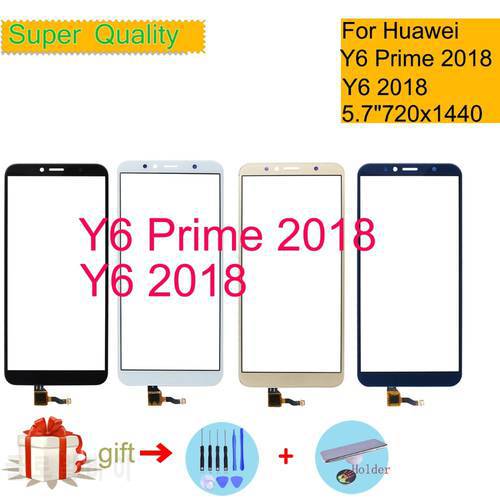 For Huawei Y6 PRIME 2018 ATU-L31 Touch Screen Y6 2018 Touch Panel Sensor Digitizer Front Glass Outer Lens