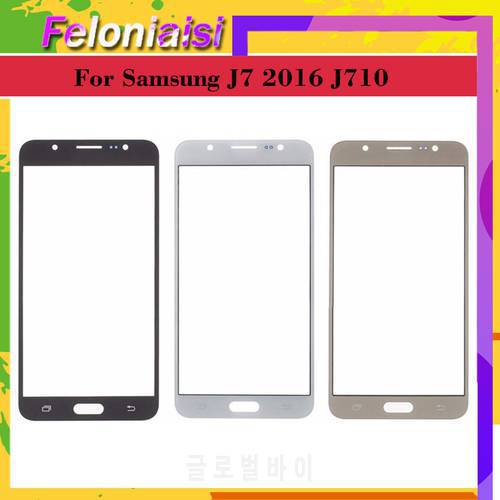 For Samsung Galaxy J7 2016 J710 J710F J710FN Touch Screen Outer Glass TouchScreen Lens Front Panel