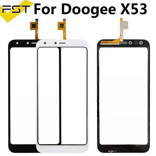 5.3&39&39Black/BWhite Touch Panel For Doogee X53 Touch Screen Digitizer Sensor Front Outer Glass Lens Without LCD+ Tools