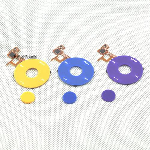 Blue Yellow Purple Clickwheel Central Center Button Key for iPod 5th Video 30GB 60GB 80GB