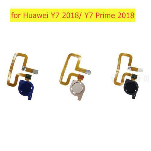 for Huawei Y7 2018/ Y7 Prime 2018 Fingerprint Sensor Scanner Connector Home Button Key Touch ID Flex Cable Repair Spare Parts
