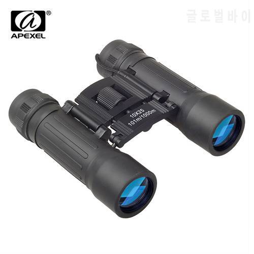 APEXEL Portable Compact Mini Pocket HD 10X25 Binoculars Telescope For Camping Travel Concerts Outdoors Bird Watching Hunting