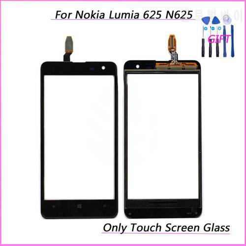 For Nokia Lumia 625 N625 RM-941 RM-943 Touch Glass Front Glass Digitizer Panel Sensor replacement Parts (No lcd）