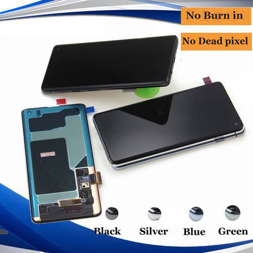 Original For Samsung Galaxy S10 S10 PLUS SM-G970 G975 LCD Display Touch Screen With Frame For S10 PLUSLCD