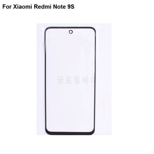 For Xiaomi Redmi Note 9s Front LCD Glass Lens touchscreen Red mi Note 9 s Touch screen Panel Outer Screen Glass without flex