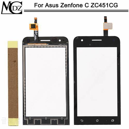 New ZC451CG Touchscreen For Asus Zenfone C ZC451CG Z007 Touch Screen Panel Digitizer Sensor Front Glass Replacement