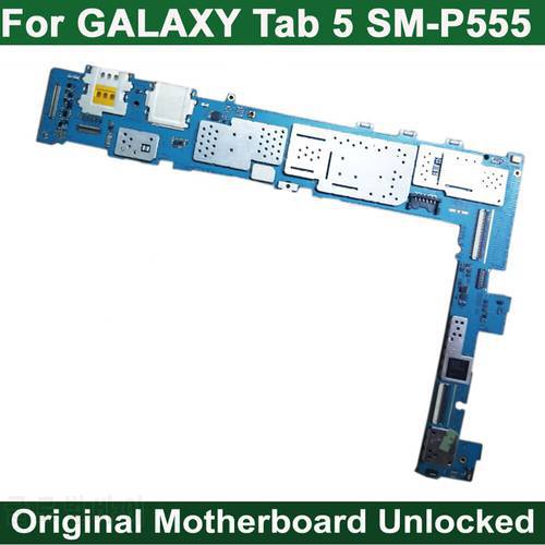 HAOYUAN.P.W Original Full Work Unlock Motherboard Circuits For Samsung Galaxy Tab 5 SM-P555 P555 P550 Electronic Panel Tested