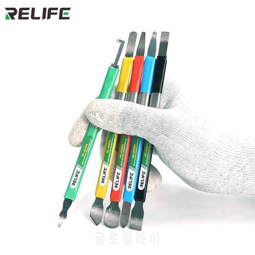 RELIFE RL-049A Multifunctional Double Head Disassembly knife Kit Anti Static Disassemble Set Removing Glue Scraping Tin Crowbar