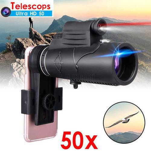Monocular 50X60 Zoom Optical Ultra HD High Transmittance Lens Telescope Support Mobile Phone Shooting for IPhone Samsung