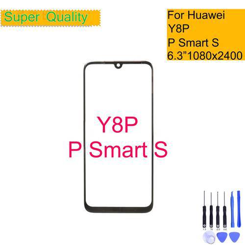 For Huawei Y8P 2020 AQM-LX1 Touch Screen Panel Front Outer Glass P Smart S LCD Lens With OCA Replacement