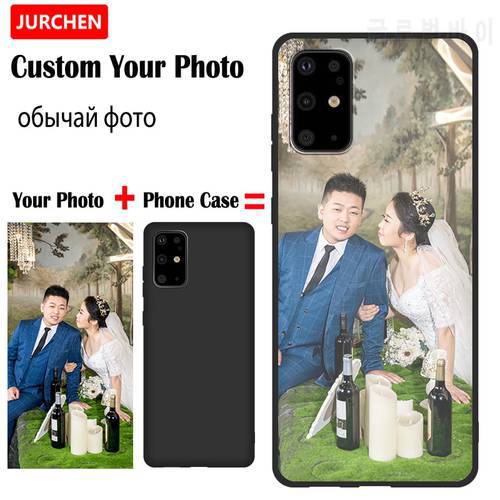 JURCHEN Custom Phone Case For Samsung Galaxy A10 A20 A30 A40 A21 A6 A8 A9 S Pro Note 10 S22 S23 Plus Ultra FE Photo Name Cover