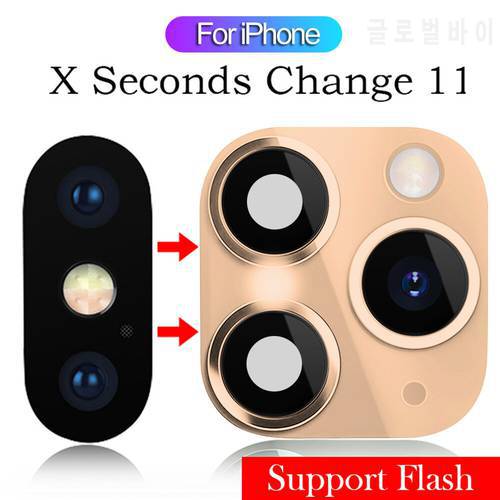 Fashion Fake Camera Lens Back Protector Cover Camera Cover Glass Sticker Film For iPhone X XS Max Change To iPhone 11 Pro Max