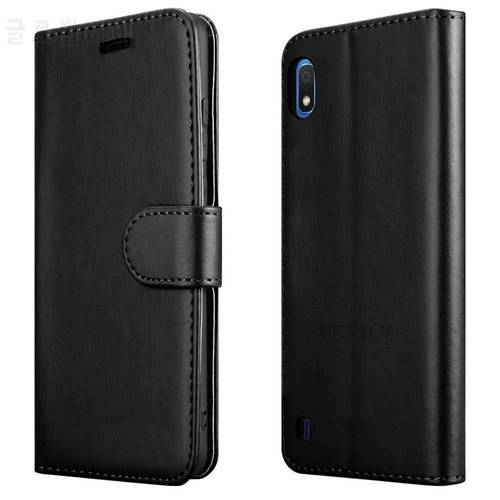 A10 Luxury Leather Flip Case for Samsung Galaxy A10 SM-A105FN/DS A105M Wallet Capa Soft TPU Silicone Cover A10S A107F A10e