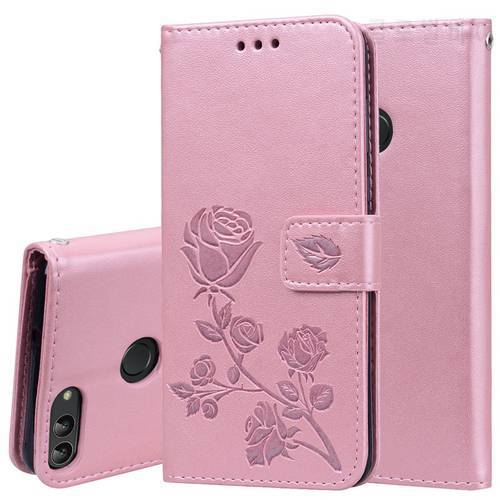 Case For Huawei P Smart FIG-LX1 Cover 3D Rose Flower Leather Wallet Flip Case For Huawei P Smart 2018 Case 5.65 inch Funda Coque