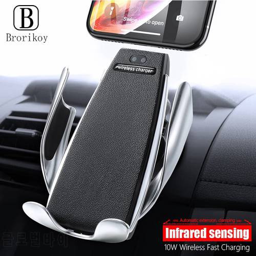 Wireless Charger 10W Wireless Car Charger Auto Clip Type for iPhone11 12 13 Pro XR Max Samsung Smartphone Wireless Charger Stand