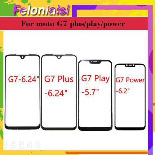 For Motorola Moto G7 G7 Plus G7 Power G7 Play Front Outer Screen Panel Glass Lens Touch Screen LCD Cover Replacement