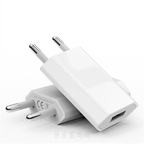 EU / US Plug 5V 1A Travel USB Wall Charger for iPhone 5 5S 6 6S 7 8 Plus X XR XS 11 12 Pro Max SE Mobile Phone USB Charger Cable