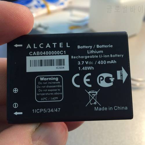 400mAh battery for ALCATEL OT708 OT-708 OT-2010 OT-2010D OT-2010X OT-356 OT-665X CAB0400000C1/TLi004AB/CAB22D0003C1/CAB30M0000C2