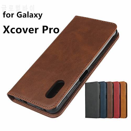 Leather case for Samsung Galaxy XCover Pro G715FN G715W/U G715F Flip case Holster Magnetic attraction Cover Case Wallet Case