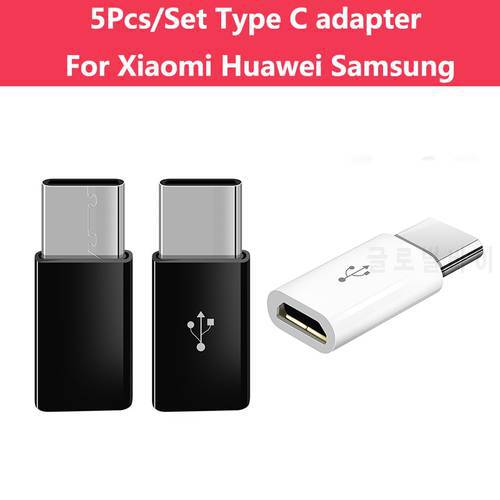 5pcs/1pc Micro USB Female To Type C Male Adapter for Xiaomi phone Mi 8 Redmi Note 7 Huawei P20 Lite Oneplus 6 Samsung S8 Plus S9
