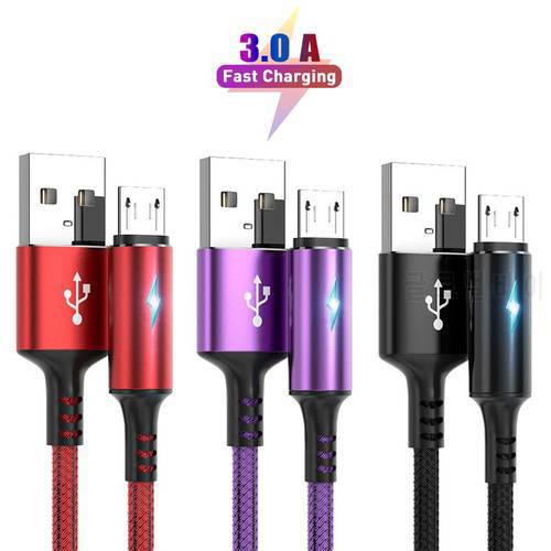 2M long Micro USB Cable & Type C Cable 3A Fast Charging for Samsung Xiaomi Mobile Phone Data Cable TypeC for Xiaomi Redmi Note 8