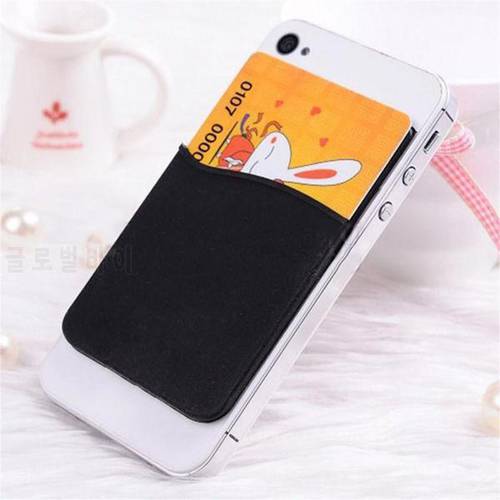 1PC Fashion Universal Elastic Durable Mobile Phone Card Holder Slots Cell Phone Wallet Case Sticker Pocket Back Cover For IPhone