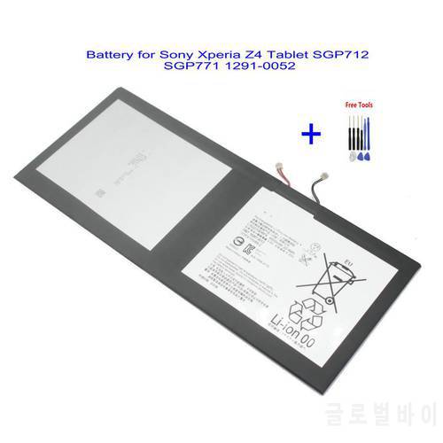 1x 6000mAh LIS2210ERPX LIS2210ERPC Replacement Battery For Sony Xperia Z4 Tablet SGP712 SGP771 1291-0052 + Repair Tools kit