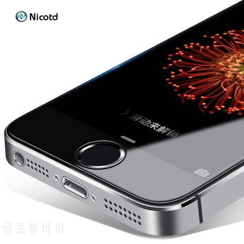 Nicotd 2.5D Coated Clear Tempered Glass For iPhone 5 5s 5c SE Phone Explosion Proof Toughened Protective Screen Protector Film