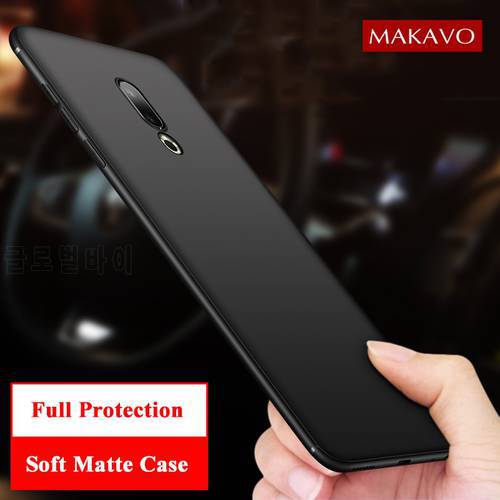 MAKAVO Cover For Meizu 16X Case Full Protection Soft Silicone Matte Phone Cases For Meizu 16 X Capa Housing