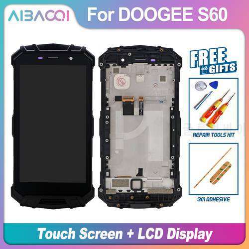 AiBaoQi Brand New Touch Screen+LCD Display+Frame For Doogee S60 Phone