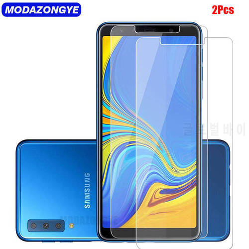 2Pcs Screen Protector For Samsung Galaxy A7 2018 Tempered Glass Samsung A7 2018 A 7 2018 SM-A750F A750F A750 Protective Film