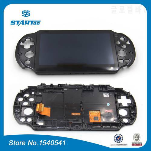 Original New Compatible for PS VITA PSV 2000 for PSVITA 2 2000 Display LCD Screen Touch Screen Digitizer Assembly with frame
