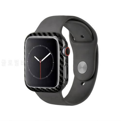 MCASE 2019 Luxury Ultra Thin Real Carbon Fiber for Apple Watch Series 4 44mm Slim Snug Cover Frame